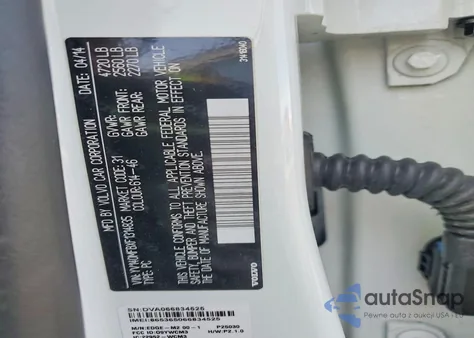 2015 Volvo S60 Premier from USA, damaged, VIN YV140MFBXF1314835